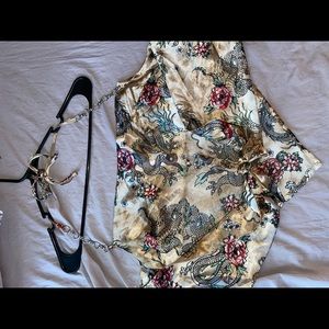 Tank tops crop shirts skirts tie back tops